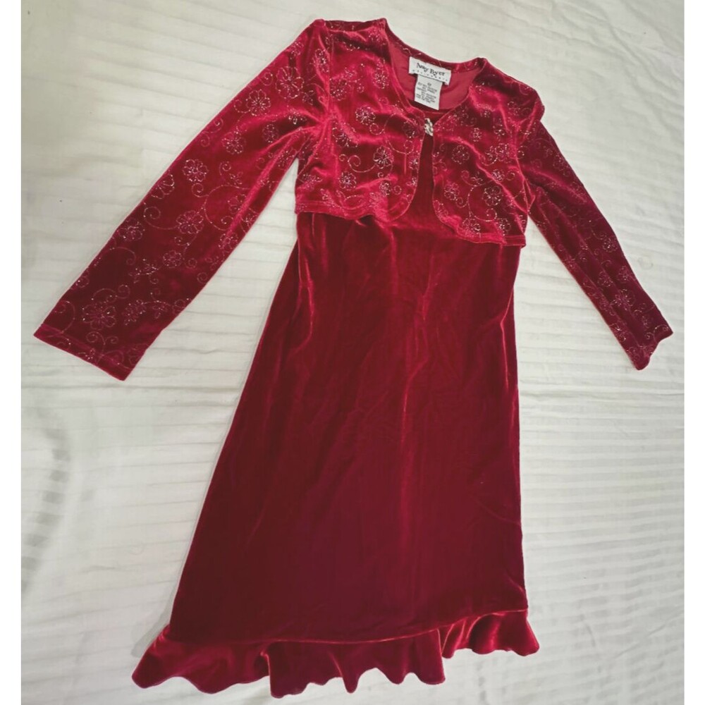 AMY BYER GIRLS VELOUR DRESS SIZE 6X